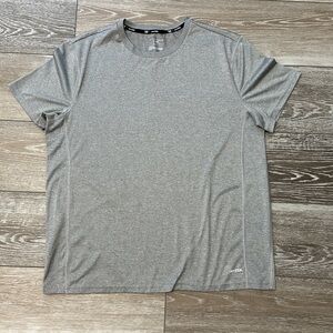 Men’s Sz L Tek Gear DryTek Tee Athletic T-Shirt Light Gray